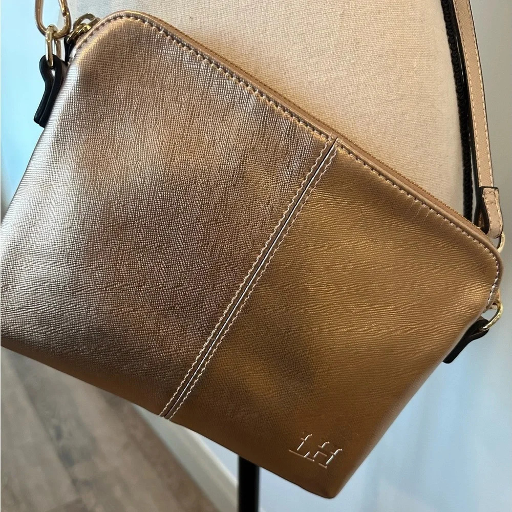 Louenhide Zara gold crossbody  bag purse adjustable